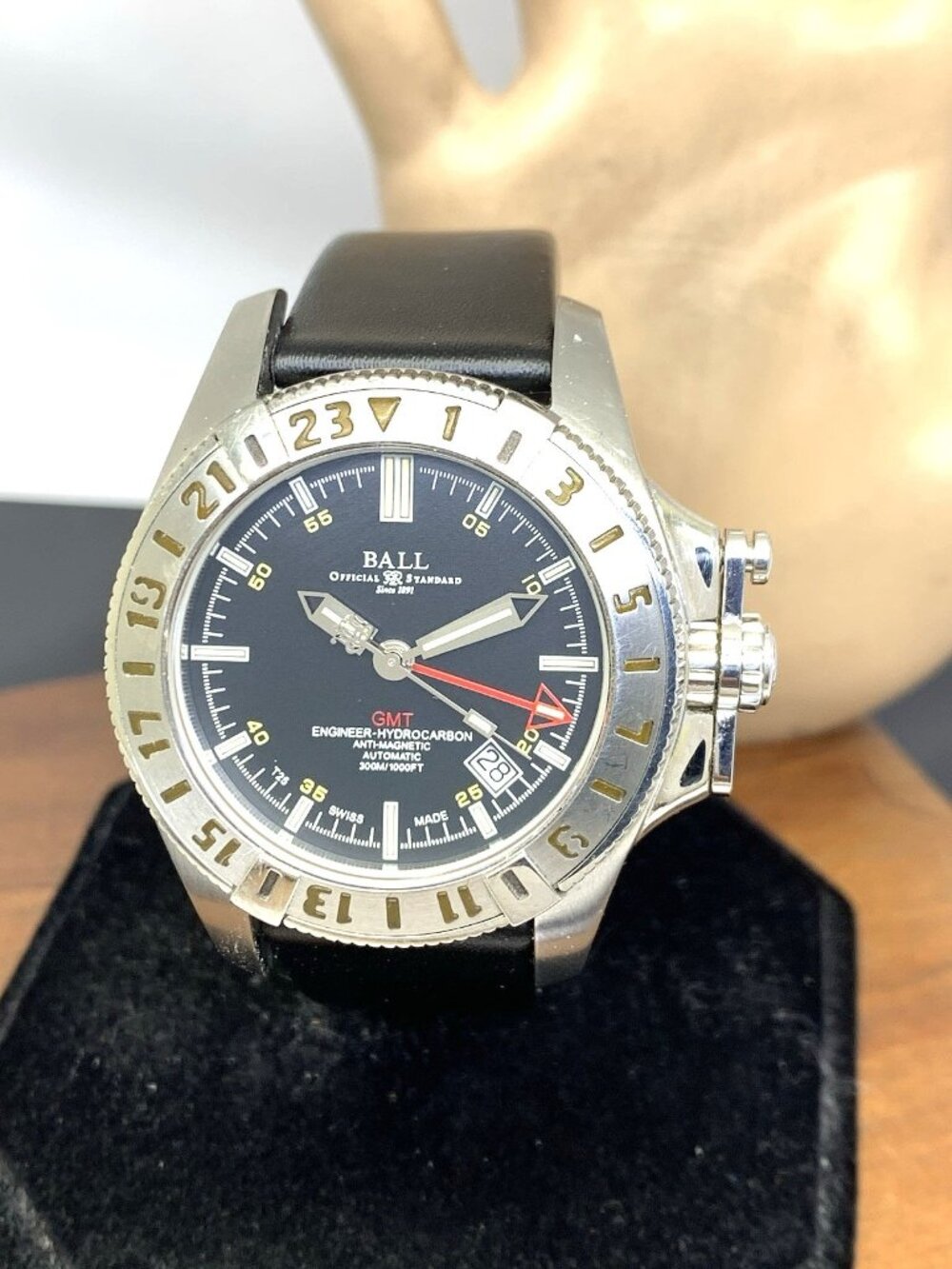 Ball Engineer Hydrocarbon Men's Watch DG1016A Swiss Automatic GMT Black Dial